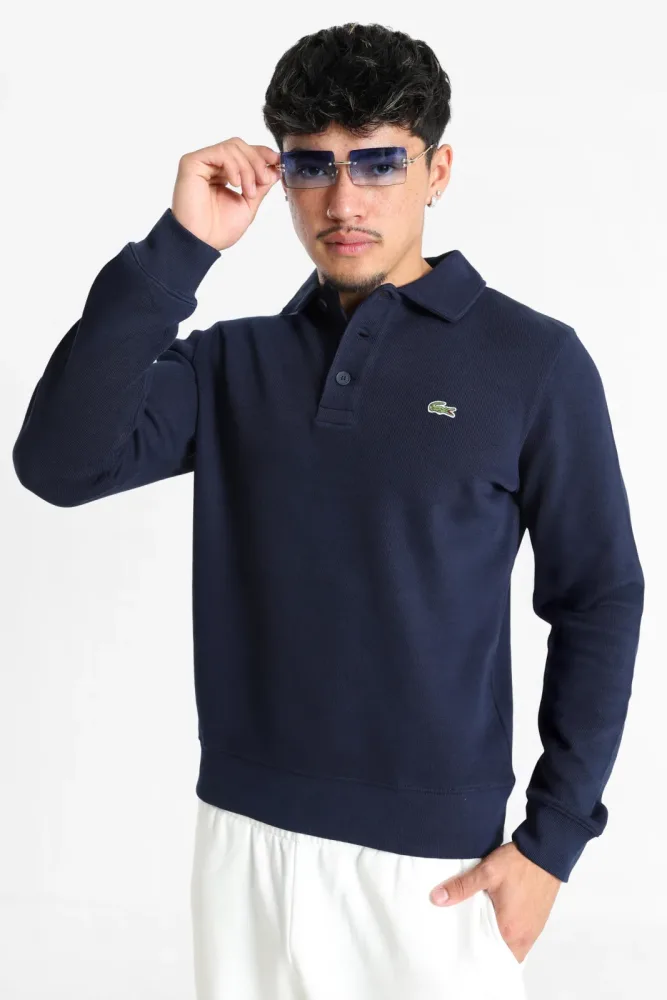 Lacoste - Poloshirt, langarm, für Herren, Marine Größe M (T4)