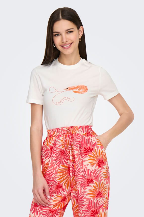 Only ONLKELLY Crop T-Shirt - Cloud Dancer S Damen