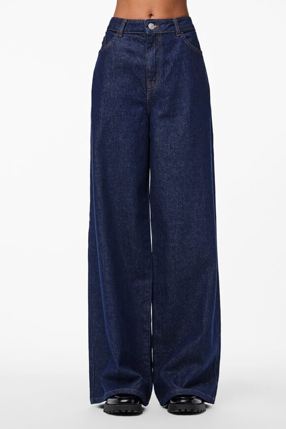 Pieces Elma Wide Leg Jeans - Dark Blue 25 Damen
