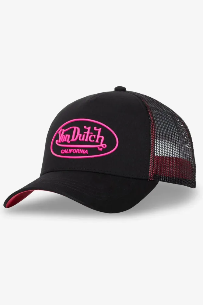Von Dutch Trucker Cap / Snapback - Black + Pink Einheitsgroesse Damen