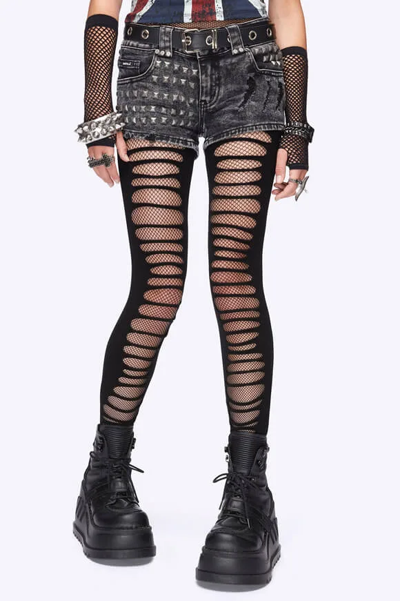 Minga London Cut-out Strumpfhose - Black Einheitsgroesse Damen
