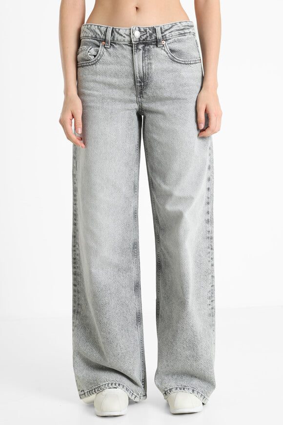 Tally Weijl Wide Leg Jeans - Grey 34 Damen