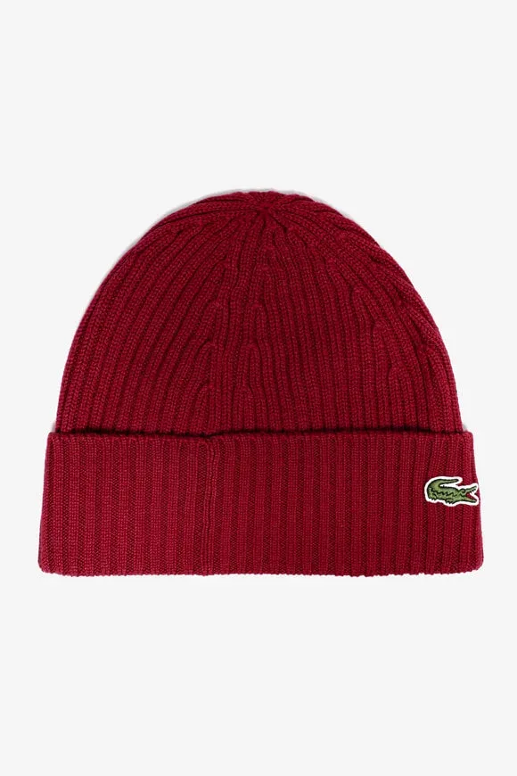 Lacoste Beanie - Bordeaux Einheitsgroesse Herren