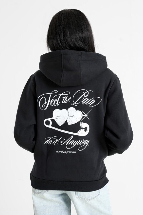 Miss Tee Feel The Pain Kapuzensweatjacke - Black S Damen