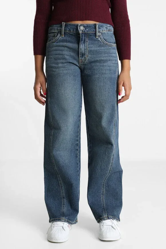 Levi's Wide Leg Jeans - Medium Blue Denim 12 Kids