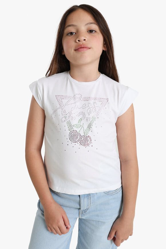 Guess Crop T-Shirt - Pure White 10 Kids