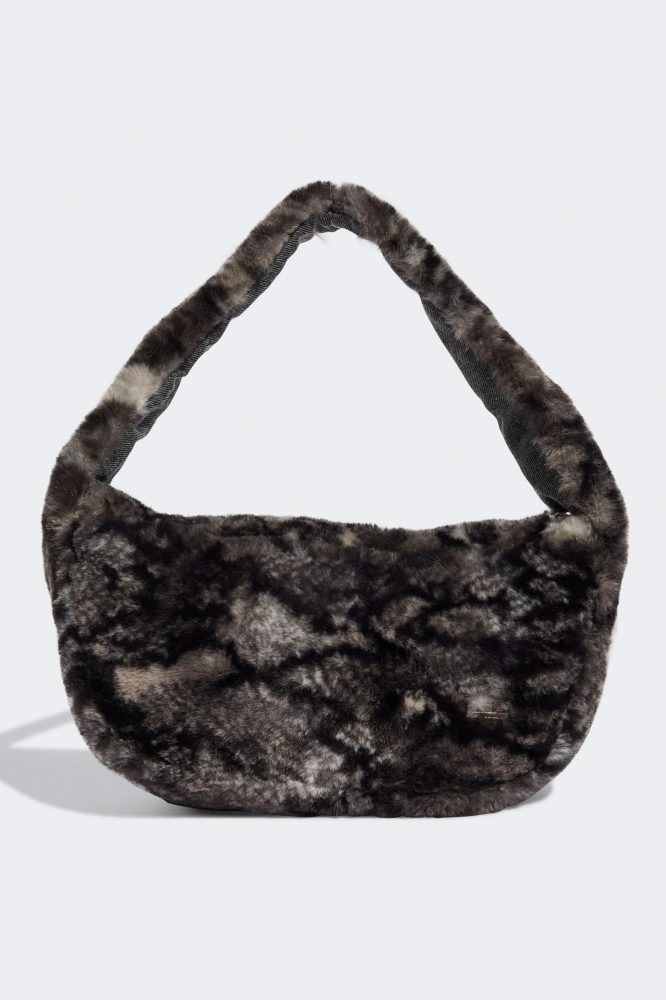Adidas Originals Kunstfell Handtasche - Grey + Black Einheitsgroesse Damen