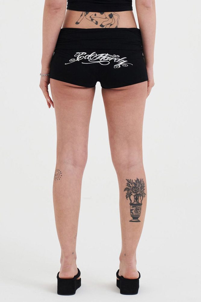 Ed Hardy Butterfly Stoffshorts - Black M Damen