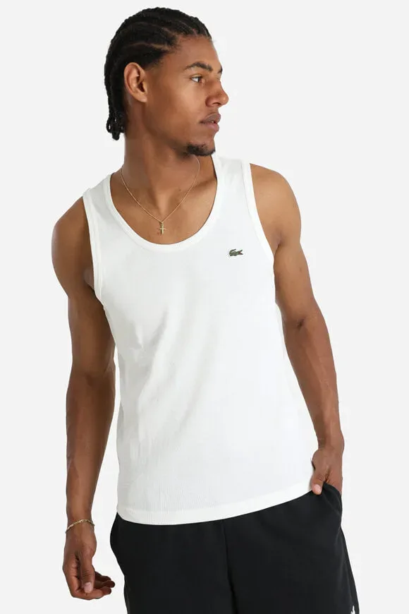 Lacoste Geripptes Tanktop - Flour M Herren