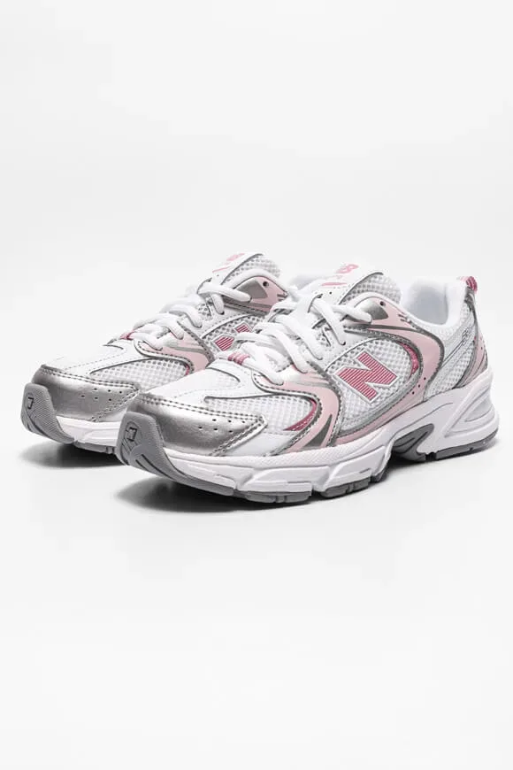 New Balance GR530 Sneaker - White + Light Pink + Silver EU35.5 Kids