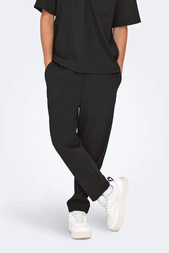 Only & Sons ONSPLI Plissee Hose - Black M Herren