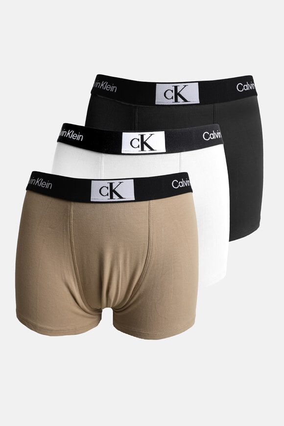 Calvin Klein Underwear Dreierpack Boxershorts - Travertine + Classic White + Black 10-12 Kids
