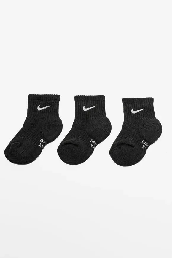 Nike Dreierpack Socken - Schwarz EU23 Kids