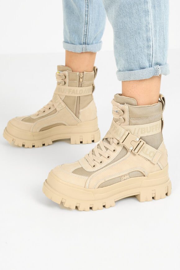 Buffalo Aspha Com1 Plateau Winterstiefelette - Beige EU38 Damen