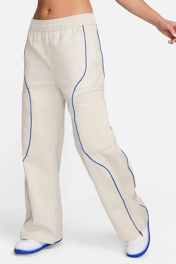 Nike Sportswear Cargo Stoffhose - Light Bone + Game Royal XS Damen