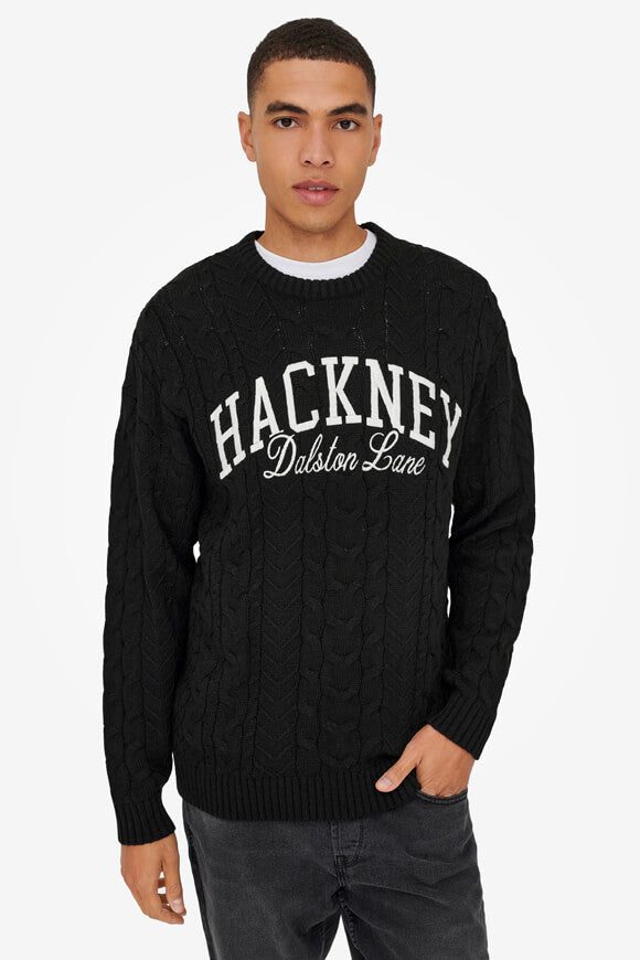 Only & Sons ONSMACK Grobstrickpullover - Black S Herren