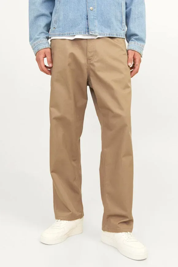Jack & Jones Alex Clean Wide Leg Worker Hose L32 - Elmwood 31/32 Herren