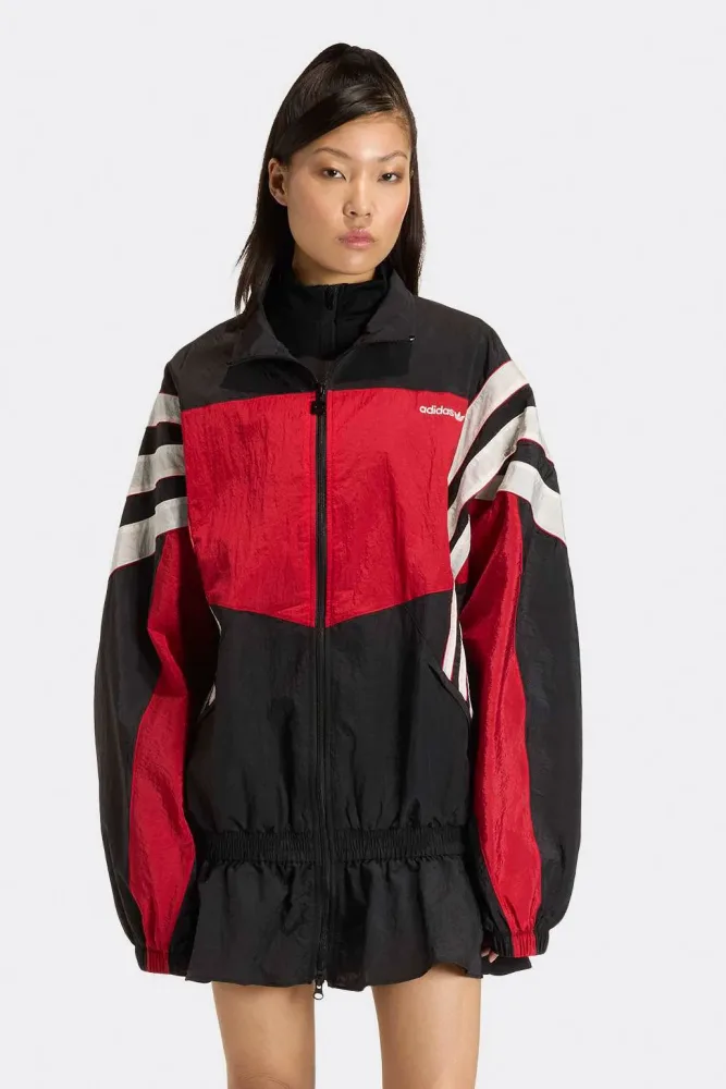 Adidas Originals Santiago Oversize Trainingsjacke - Black + Red S Damen