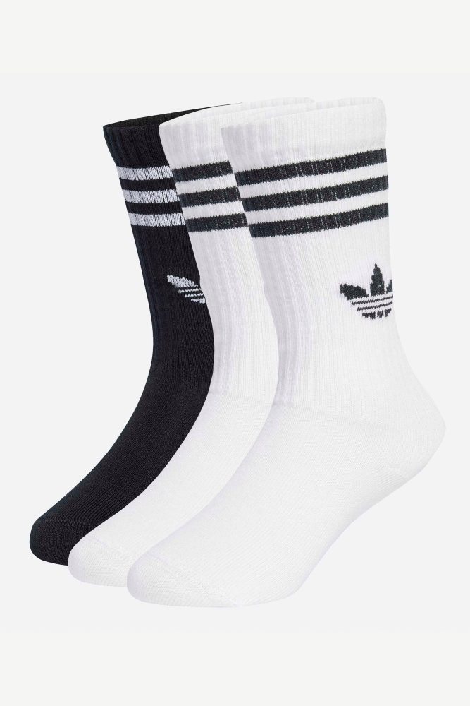 Adidas Originals Dreierpack Socken - White + Black EU34 Kids