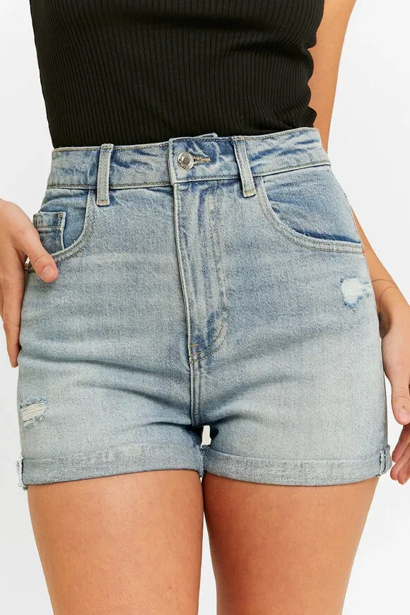 Tally Weijl Mom Fit Jeanshorts - Blue Used 34 Damen