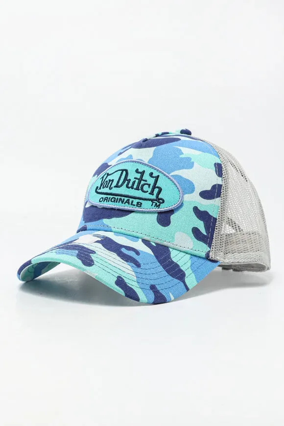 Von Dutch Austin Trucker Cap / Snapback - Camo Blue Einheitsgroesse Damen