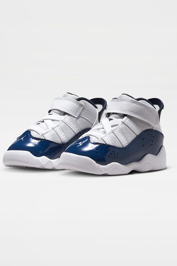 Jordan Jordan 6 Rings Baby Sneaker - White + Midnight Navy EU21