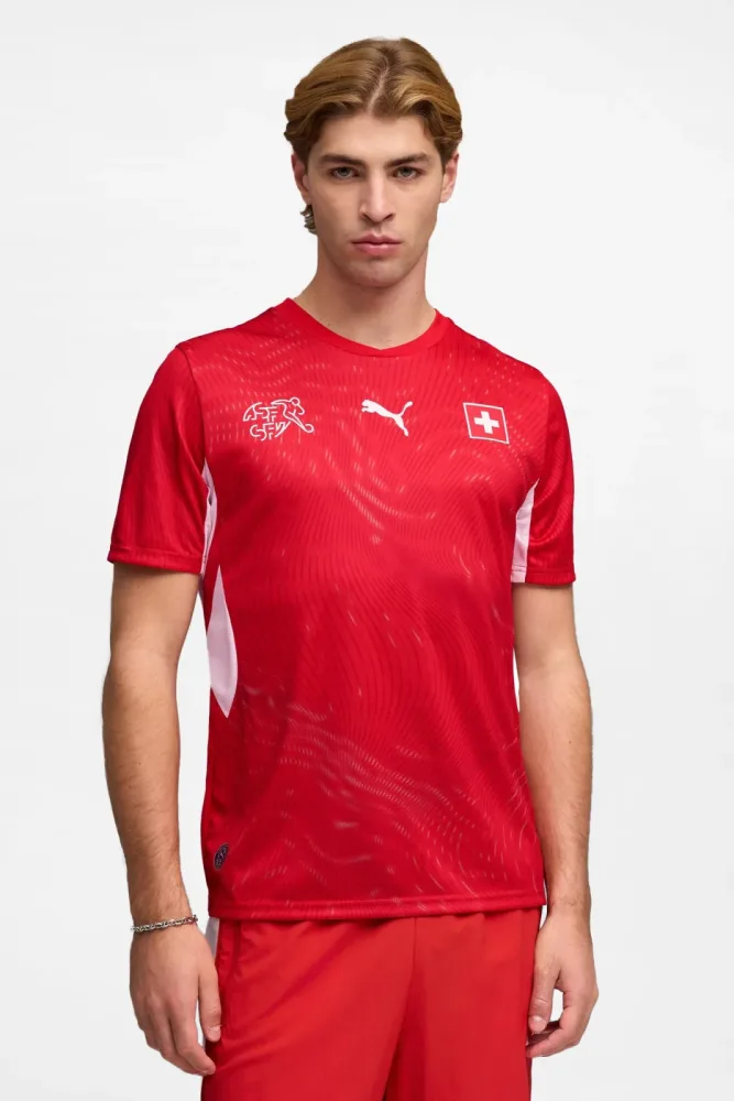 Puma Home Schweiz 2026 Mesh T-Shirt - Red + White L Herren