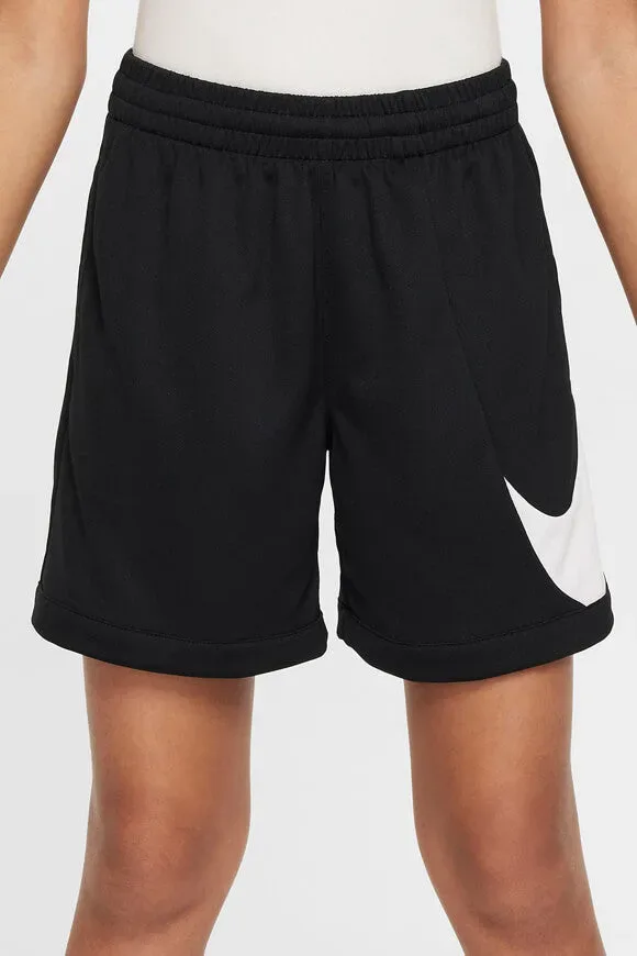 Nike Mesh Shorts - Black + White M Kids