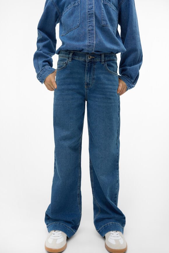 Vero Moda Daisy Wide Leg Jeans - Medium Blue Denim 134 Kids