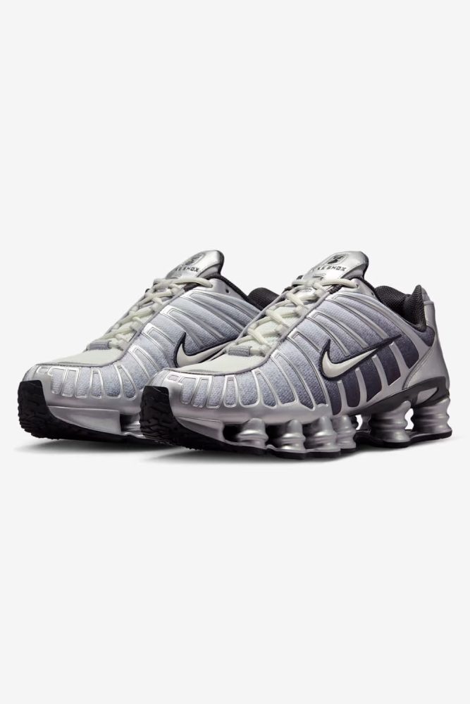 Nike Shox TL Print Sneaker - Metallic Silver + Summit White EU42.5 Herren