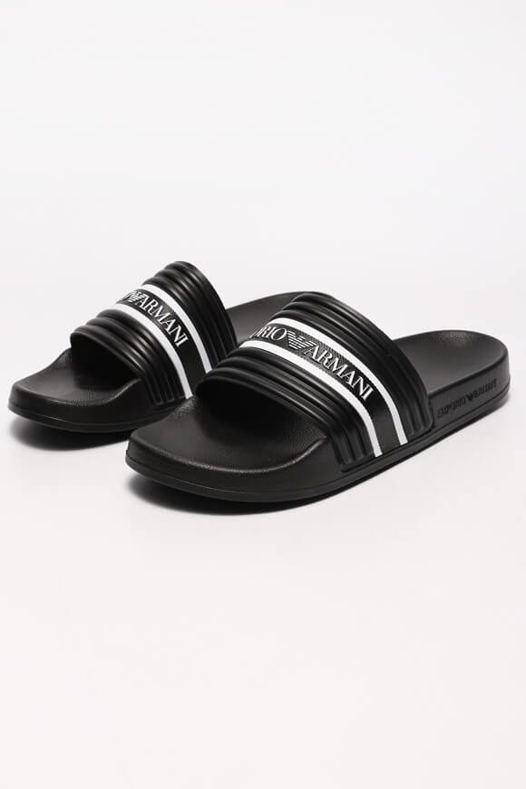 Emporio Armani Pantoletten - Black EU40 Herren