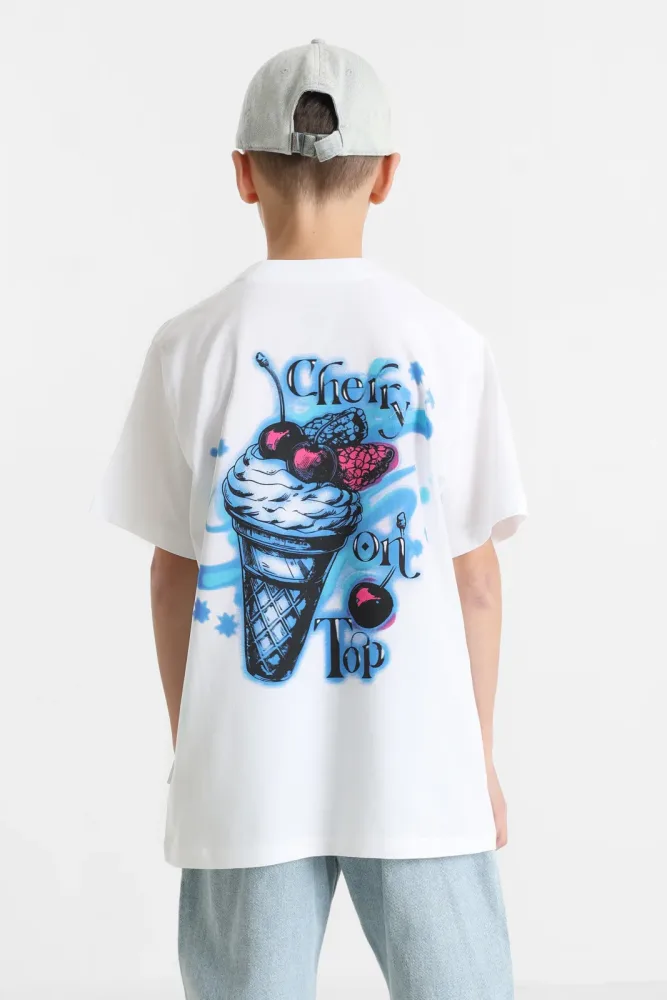 Jack & Jones Junior JORAIRBRUSH T-Shirt - Bright White 152 Kids