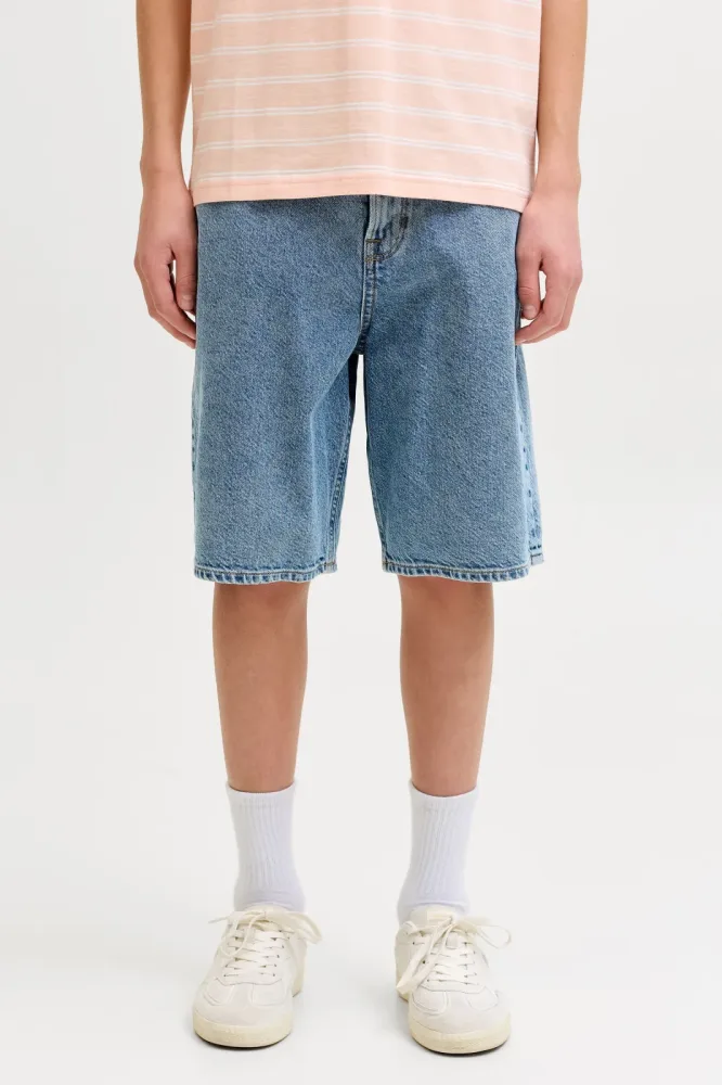 Jack & Jones Junior JJIALEX Baggy Fit Jeansshorts - Blue Denim 152 Kids