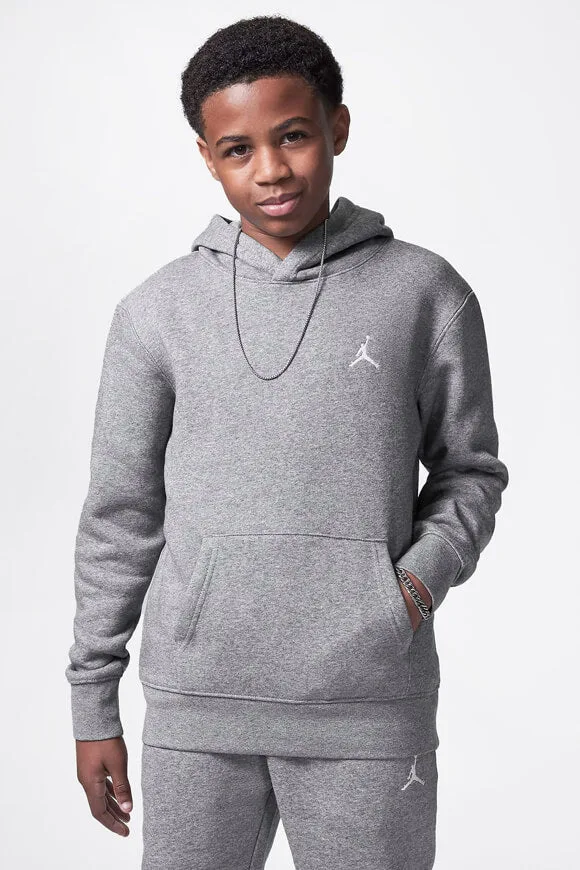 Jordan Brooklyn Fleece Kapuzensweatshirt - Carbon Heather S Kids