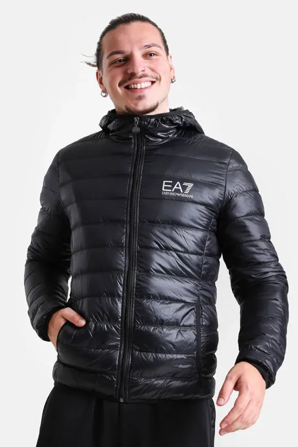EA7 Emporio Armani Leichte Puffer Daunenjacke - Black + White M Herren