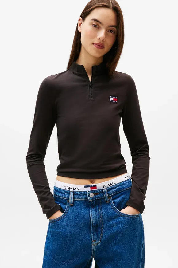 Tommy Jeans Langarmshirt - Black XS Damen