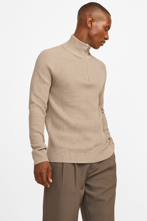 Jack & Jones Pannel Gerippter Strickpullover - Crockery XXL Herren