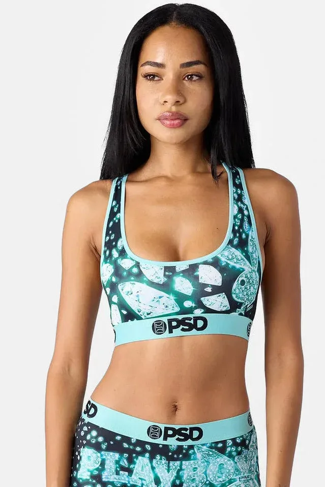 PSD Underwear Playboy Sport-Bralette - Blue/Green XS Damen