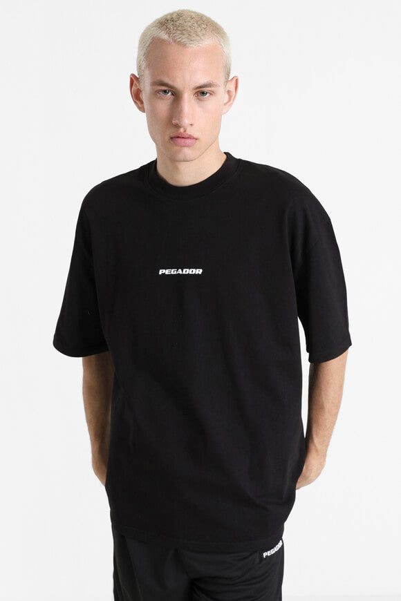 Pegador Colne Oversize T-Shirt - Washed Black XS Herren
