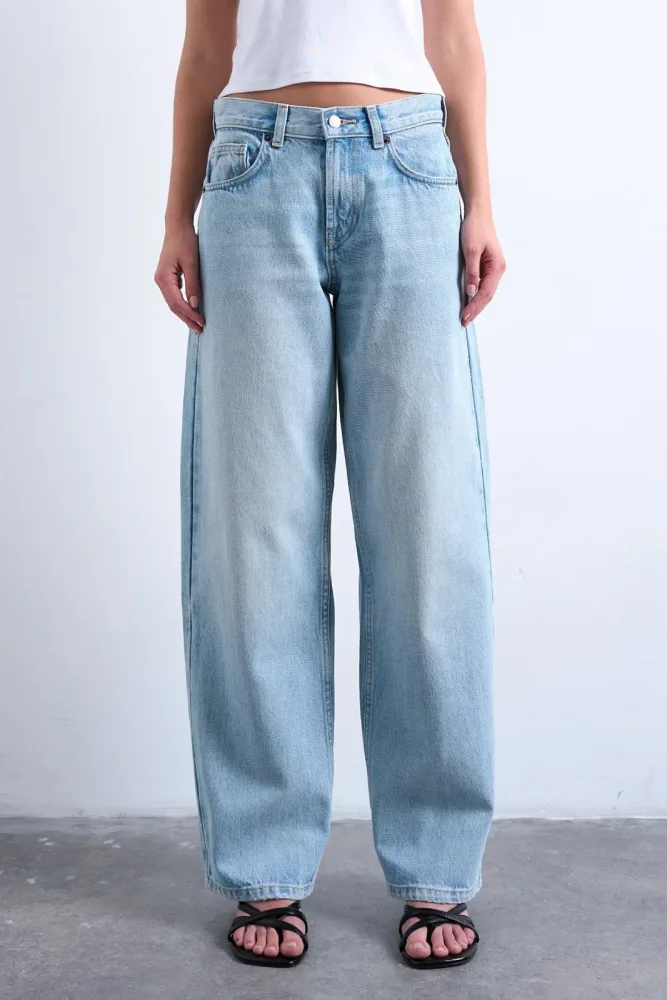 TOPSHOP TSCINCH Wide Leg Jeans L32 - Bleached Sand 26/32 Damen