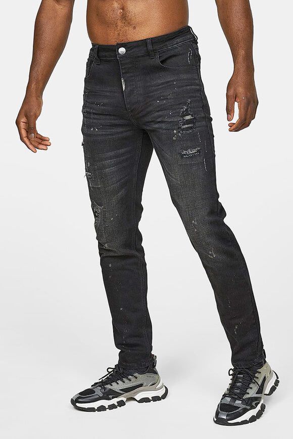 Alessandro Zavetti Apollo 005 Slim Fit Jeans - Black 34 Herren