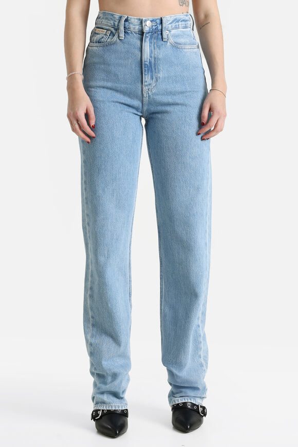 Calvin Klein High Rise Straight Jeans L34 - Denim Light 25/34 Damen
