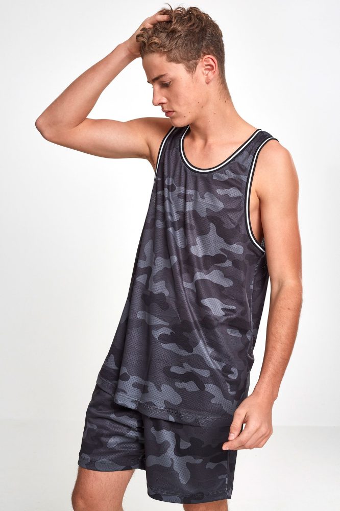Urban Classics Mesh Tanktop - Anthrazit M Herren