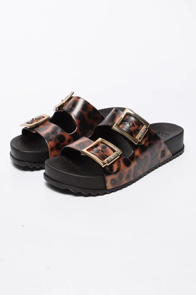 Zaxy Pantoletten - Brown + Turtle EU38 Damen