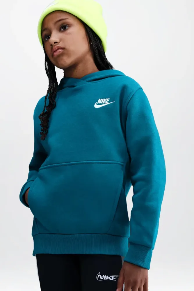 Nike Club Fleece Kapuzensweatshirt - Green Abyss XL Kids