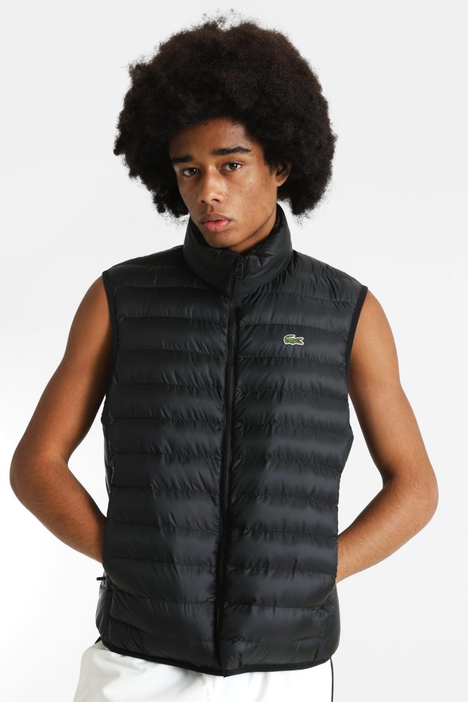 Lacoste Gestepptes Gilet - Black L Herren