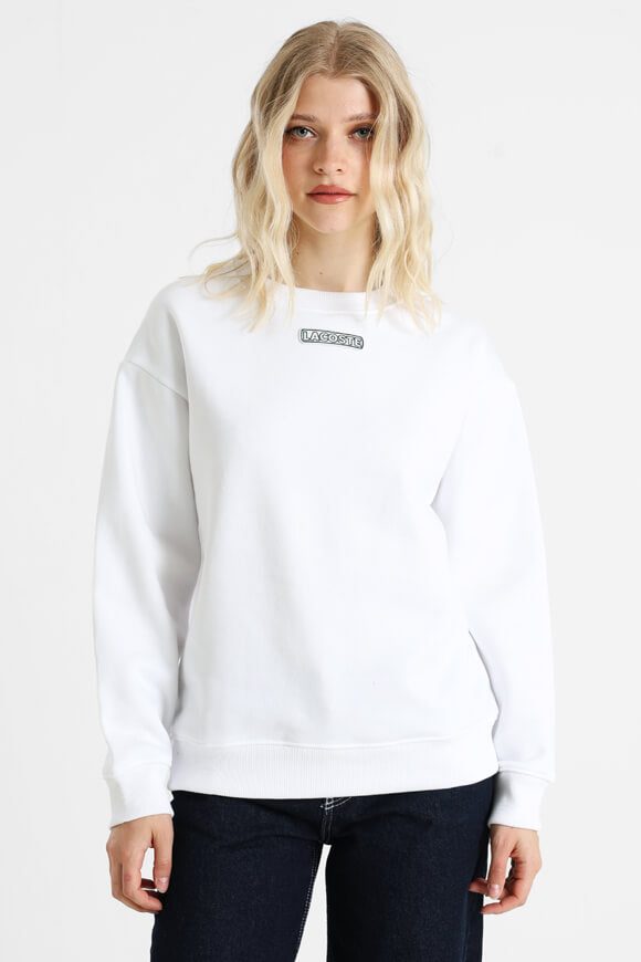 Lacoste Oversize Sweatshirt - White 38 Damen