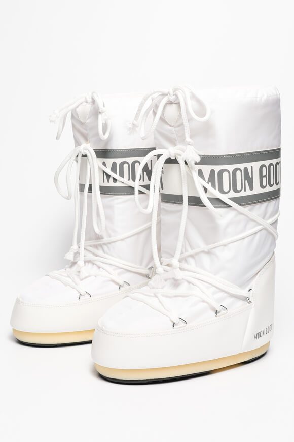 Moon Boot Icon Nylon Schneestiefel - White EU35-38 Damen