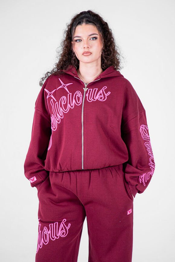 Felicious Star Kapuzensweatjacke - Cold Cherry XS Damen