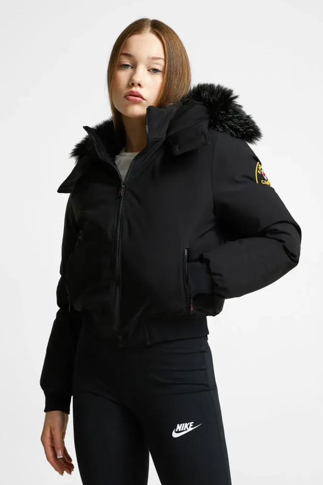Zavetti Canada Arabella Wattierte Bomberjacke - Jet Black L Kids